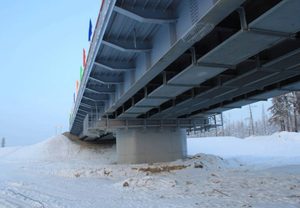 Строительство мостового перехода через р. Тангнары на км 459+180 автомобильной дороги «Вилюй» - автомобильная дорога, строящаяся от автомобильной дороги М-53 «Байкал» до Якутска
