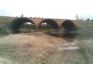 Строительство мостового перехода через р. Тангнары на км 459+180 автомобильной дороги «Вилюй» - автомобильная дорога, строящаяся от автомобильной дороги М-53 «Байкал» до Якутска