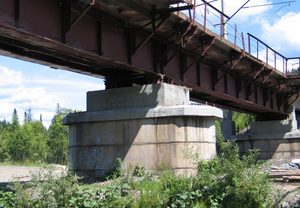 Капитальный ремонт мостов I и II пути на 180 км ПК8 через р.Шору линии Новокузнецк - Абакан Красноярской железной дороги