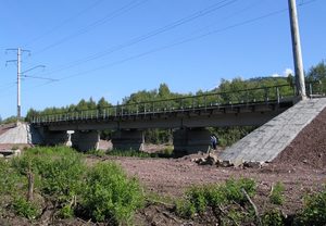 Капитальный ремонт моста на 255 км ПК 4 линии Междуреченск—Абакан Красноярской железной дороги