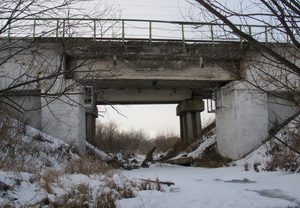 Подъездные пути к Бородинскому угольному разрезу. Мост I пути на 6км ПК 1. Мост I пути на 8км ПК 2. Мост I пути на 12км ПК 6.