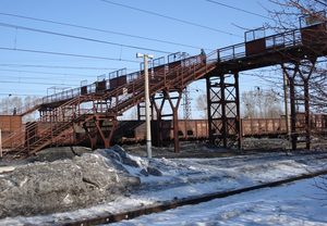Реконструкция и строительство пешеходных мостов Западно-Сибирской железной дороги. Пешеходный мост на ст.Мошково
