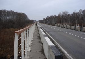 Капитальный ремонт мостов на автодороге М-53 «Байкал» - от Челябинска через Курган, Омск, Новосибирск, Кемерово, Улан-Удэ до Читы. ЖБМ 3x14,06м через р. Анюшка на км 84+400. ЖБМ 3x14,06м через р. Горбуниха на км 82+969
