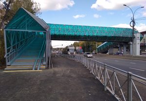 Строительство надземного пешеходного перехода на км 31 автомобильной дороги Р-256 «Чуйский тракт» Новосибирск – Барнаул – Горно-Алтайск – граница с Монголией, Новосибирская область.