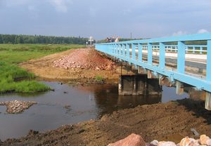 Строительство мостового перехода через р. Кемь на 29 км автодороги Малая Елань - Гамурино в Казачинском районе Красноярского края