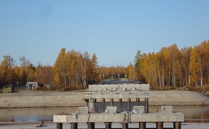 Строительство мостового перехода через р.Чыбыда на км 614 автомобильной дороги «Вилюй». Республика Саха (Якутия)